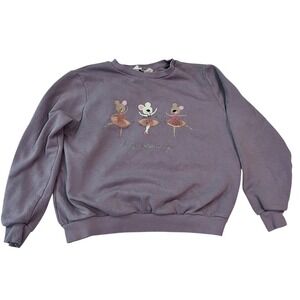 H&M Girls 8/10 Lilac Ballet Mice Sweatshirt Tulle Skirts
